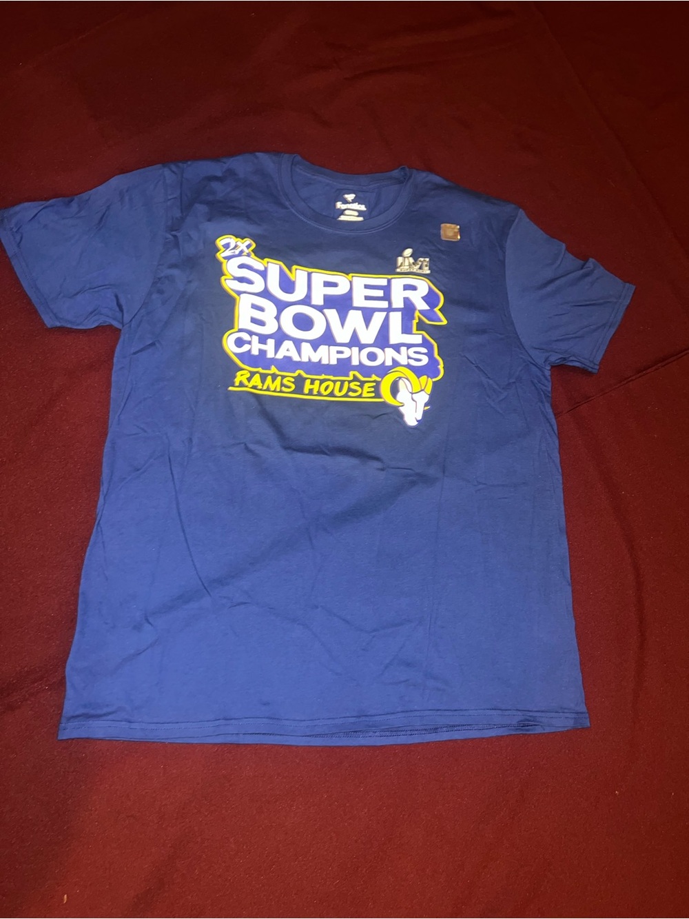 Fanatics Blue Super Bowl Champions Rams House T‑Shirt size XL